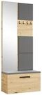 Masseno Garderobenschrank MODULO 80,6 x 204 cm Flurm&ouml;bel mit Spiegel Eiche...