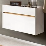 Inn.Furn Schuhkommode Borga (Schuhkipper in Wei&szlig; mit Artisan Eiche,...