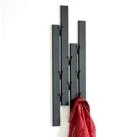 DanDiBo Wandgarderobe Garderobe Wand Schwarz Metall 96642 mit 8 Haken, auch als