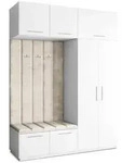 Masseno Garderobenschrank REMA 180 x 240 cm Garderoben-Set mit 2 T&uuml;ren Wei&szlig;...