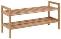 BEGRYF Schuhregal Bambus Natur 70 x 26 x 40 cm, 2 Ablagen