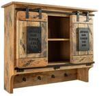 Massivmoebel24 Wandgarderobe RAILWAY Mango Massivholz natur (Massivholz...