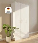mokebo Mehrzweckschrank Trio Haushaltsschrank 3-t&uuml;rig Schrank wei&szlig; (89x180 cm,
