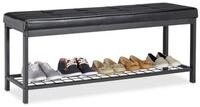 relaxdays Schuhbank XXL mit Polster, schwarz