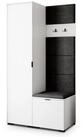 Masseno Garderobenschrank LORI 95 x 181 cm Garderoben-Set mit 1 T&uuml;r Wei&szlig;