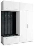 Masseno Garderobenschrank REMA 200 x 240 cm Garderoben-Set mit 2 T&uuml;ren Wei&szlig;...