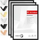 LuxusKollektion Bilderrahmen-Set Bilderrahmen A3 Aluminium Schwarz 3er Alu,...