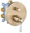 PaulGurkes Unterputzarmatur Bronze-Optik, Nostalgie-Design, 2-Wege-Umsteller