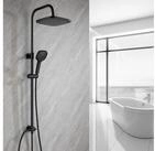 LuxusKollektion Duschs&auml;ule Regendusche rund 25cm 3 Strahlarten ohne Armatur...