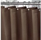 LuxusKollektion Duschvorhang Duschvorhang Metallringe Waffel Braun H244 x B182...