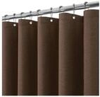 LuxusKollektion Duschvorhang Duschvorhang Vorhangringe Metall Leinen Braun H198...