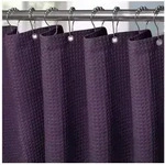 LuxusKollektion Duschvorhang Duschvorhang Metallringe Stoff Waffel Lila H182 x...