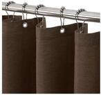 LuxusKollektion Duschvorhang Duschvorhang 92x182cm Leinen Leinen Braun H182 x...