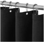 LuxusKollektion Duschvorhang Duschvorhang schmaler Leinen - Schwarz H182 x B92...