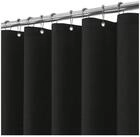 LuxusKollektion Duschvorhang Duschvorhang Antischimmel Leinen Schwarz H214 x...