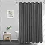 LuxusKollektion Duschvorhang Duschvorhang 180x160 Waschbar Dunkelgrau H160 x...