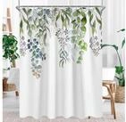LuxusKollektion Duschvorhang Duschvorhang 200x180cm gr&uuml;n Bl&auml;tter Gr&uuml;ne...