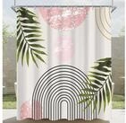 LuxusKollektion Duschvorhang Duschvorhang 180x200 cm Polyester Rosa Bl&auml;tter...
