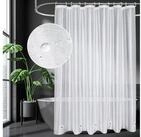 AooHome Duschvorhang Duschvorhang 180x180cm Transparent Wei&szlig; Anti-Schimmel mit...