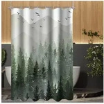 LuxusKollektion Duschvorhang Duschvorhang 160x160cm Wald Multi 164 H160 x B160...