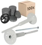 PROTEKTOR Schrauben- und D&uuml;bel-Set D&auml;mmstoff-Schraubd&uuml;bel &Oslash;8mm mit...