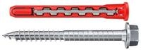 fischer Porenbetond&uuml;bel HybridPower 10x90 FUS Sechskantschraube + D&uuml;bel,...