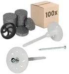 PROTEKTOR Schrauben- und D&uuml;bel-Set D&auml;mmstoff-Schraubd&uuml;bel &Oslash;8mm mit...