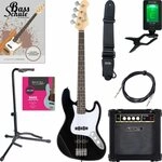 Rocktile E-Bass Fatboy II BK Black Starter Set, mit Clip-Tuner und Plektren im