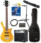 Rocktile E-Bass TB-4 Traveler Bassgitarre im Reiseformat, inkl. Verst&auml;rker,...