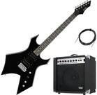 Rocktile E-Gitarre Rocktile Warhead E-Gitarre AK20GR Combo-Verst&auml;rker Set,
