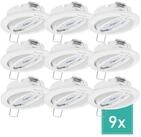 Oktaplex lighting LED Einbaustrahler Dijon Deckenstrahler wei&szlig; dimmbar,...