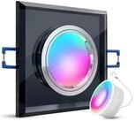 SSC-LUXon LED Einbaustrahler Glas Einbaustrahler flach eckig schwarz Spot mit...