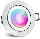 SSC-LUXon LED Au&szlig;en-Deckenleuchte RW-2 Einbaustrahler IP44 Alu silber flach...