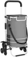 vidaXL Einkaufstrolley Einkaufswagen 1 Grau 47 x 39 x 100,5 cm Oxford-Stoff