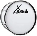XDrum Trommel MBD-220 Marschtrommel 20 x 12 Zoll mit Gurten, Schl&auml;geln &...