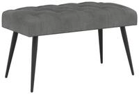 vidaXL Sitzbank Bank mit Knopfheftung Dunkelgrau 80 x 40 x 46 cm Samt (1-St)