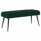 vidaXL Sitzbank Bank mit Knopfheftung Dunkelgr&uuml;n 110 x 40 x 46 cm Samt (1-St)
