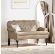 vidaXL Sitzbank Chesterfield Bank Cappuccino 119,5 x 64,5 x 75 cm Kunstleder...
