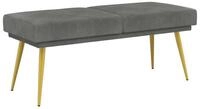 vidaXL Sitzbank Doppellagige Bank Dunkelgrau 120 x 45 x 46 cm Samt (1-St)