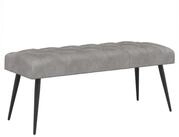 vidaXL Sitzbank Bank mit Knopfheftung Hellgrau 110 x 40 x 46 cm Samt (1-St)