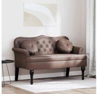 vidaXL Sitzbank Chesterfield Bank Braun 120,5 x 65 x 75 cm Kunstleder (1-St)