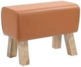 vidaXL Essbank Bank 60 x 30 x 45 cm Echtes Leder Braun (1-St)