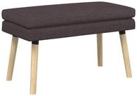 vidaXL Sitzbank Doppellagige Bank Dunkelbraun 80 x 40 x 47 cm Stoff (1-St)