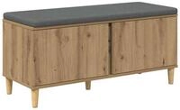 vidaXL Sitzbank 100 x 38 x 46 cm Flurbank mit Kissen mit Speicher Artisan-Eiche