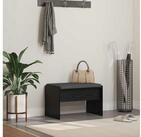 vidaXL Sitzbank Flurbank mit Kissen Schwarz Eichen-Optik 63 x 38 x 40 cm (1-St)