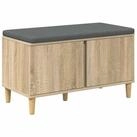 vidaXL Sitzbank 80 x 38 x 46 cm Flurbank Innenbereich mit Kissen und Stauraum