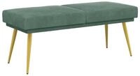 vidaXL Sitzbank Doppellagige Bank Meergr&uuml;n 120 x 45 x 46 cm Samt (1-St)