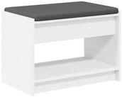 vidaXL Schuhschrank 63 x 38 x 45 cm Schuhschrank Schuhregal Flurbank mit Kissen...
