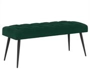 vidaXL Sitzbank Bank mit Knopfheftung Dunkelgr&uuml;n 110 x 40 x 46 cm Samt (1-St)