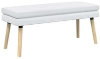 vidaXL Sitzbank Doppellagige Bank Wei&szlig; 110 x 40 x 47 cm Stoff (1-St)